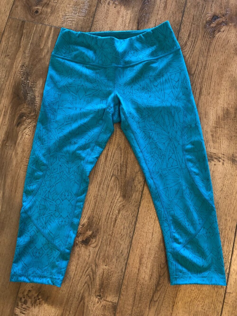 ZELLA High-Waisted Cropped Blue Leggings, Size XS